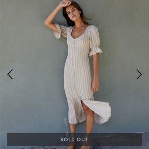 Christy Dawn Lennon Dress in Cream Stripe Size M